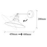 Casa si Gradina - Corpuri si surse de iluminat - Plafoniere, aplice si spoturi - Aplica de perete, Opviq, fier, negru auriu, 25x40 cm - Infinity.ro