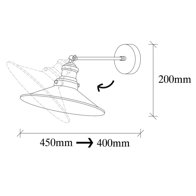 Casa si Gradina - Corpuri si surse de iluminat - Plafoniere, aplice si spoturi - Aplica de perete, Opviq, fier, negru auriu, 25x40 cm - Infinity.ro
