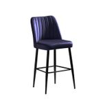 Casa si Gradina - Mobilier - Scaune si fotolii - Scaune - Set scaune de bar, Hanah Home, lemn aglomerat melaminat, albastru sax si negru, 49x45x99 cm, 4 bucati - Infinity.ro