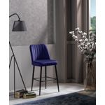 Casa si Gradina - Mobilier - Scaune si fotolii - Scaune - Set scaune de bar, Hanah Home, lemn aglomerat melaminat, albastru sax si negru, 49x45x99 cm, 4 bucati - Infinity.ro