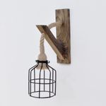 Casa si Gradina - Corpuri si surse de iluminat - Lustre si pendule - Lampa de masa, Opviq, teava de fier, negru si bej, 45x20x15 cm - Infinity.ro