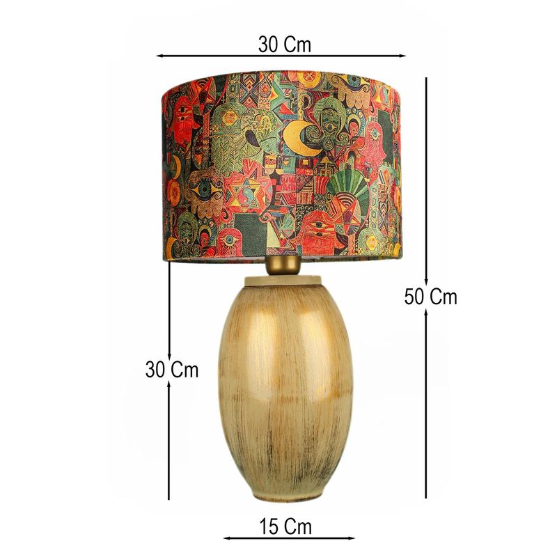 Casa si Gradina - Corpuri si surse de iluminat - Veioze si lampi - Veioze - Veioza, Opviq, ceramica, multicolor, inaltime 50 cm - Infinity.ro