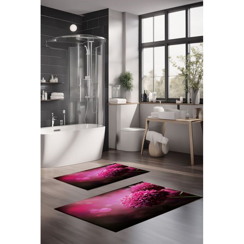 Casa si Gradina - Textile si covoare - Covoare - Covorase baie - Set covorase de baie, L'essentiel Maison, multicolor, 40x60 cm si 60x100 cm, 100% poliester, antiderapant, 323CTW1223 - Infinity.ro