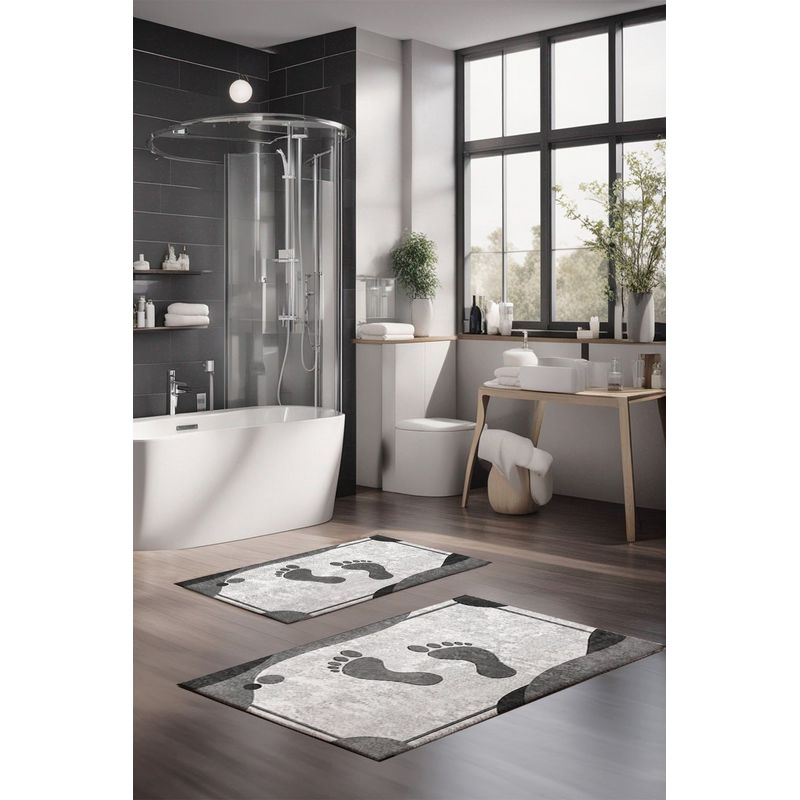 Casa si Gradina - Textile si covoare - Covoare - Covorase baie - Set covorase de baie, L'essentiel Maison, multicolor, 40x60 cm si 60x100 cm, 100% poliester, antiderapant, 323CTW1493 - Infinity.ro