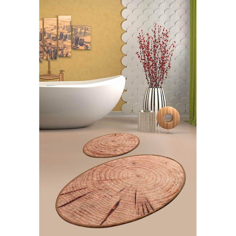 Casa si Gradina - Textile si covoare - Covoare - Covorase baie - Set covorase de baie, L'essentiel Maison, multicolor, 50x60 cm si 60x100 cm, 100% poliester, antiderapant, 359CHL1534 - Infinity.ro