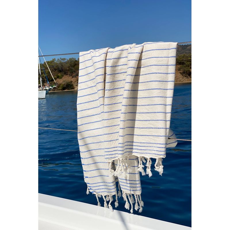 Casa si Gradina - Textile si covoare - Textile baie - Prosoape - Prosop de plaja fouta, L'essentiel Maison, albastru crem, 90x185 cm, 100% bumbac - Infinity.ro