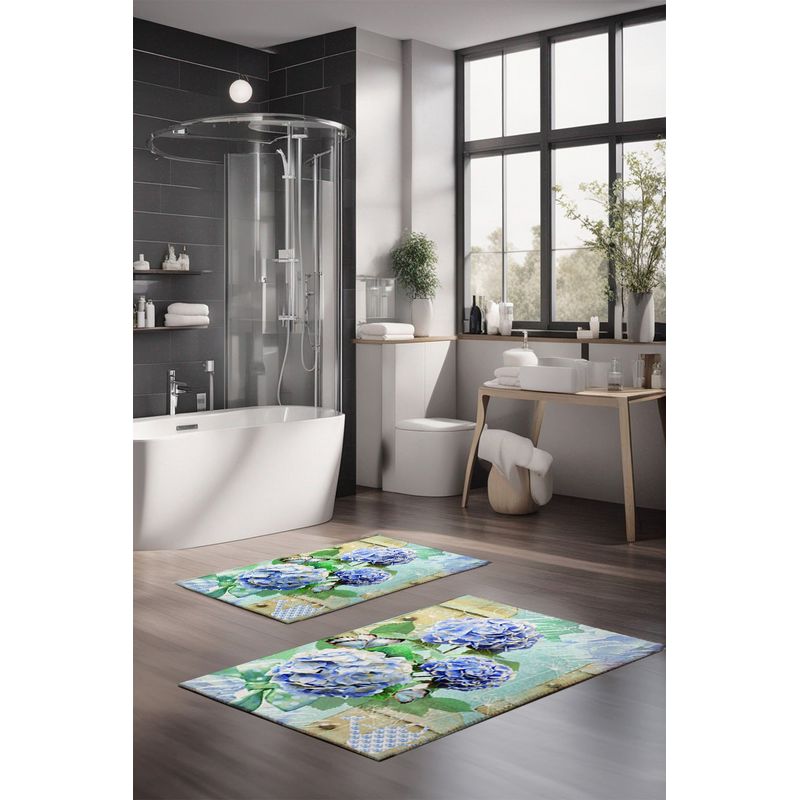 Casa si Gradina - Textile si covoare - Covoare - Covorase baie - Set covorase de baie, L'essentiel Maison, multicolor, 40x60 cm si 60x100 cm, 100% poliester, antiderapant, 323CTW1359 - Infinity.ro