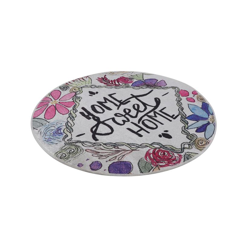 Casa si Gradina - Textile si covoare - Covoare - Covorase baie - Covoras de baie, L'essentiel Maison, multicolor, diametru 80 cm, 100% poliester, antiderapant, 359CHL4571 - Infinity.ro