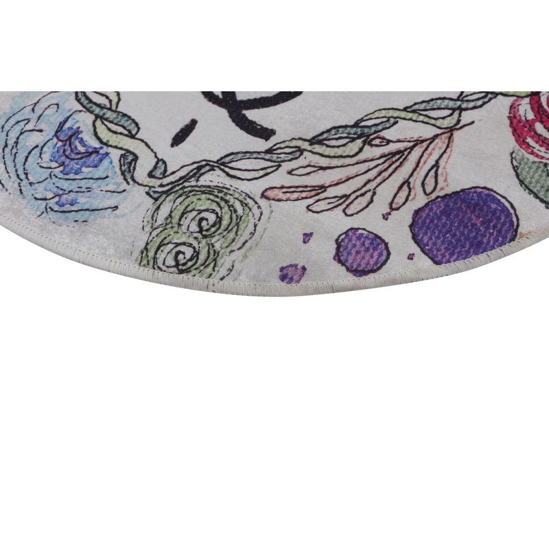 Casa si Gradina - Textile si covoare - Covoare - Covorase baie - Covoras de baie, L'essentiel Maison, multicolor, diametru 80 cm, 100% poliester, antiderapant, 359CHL4571 - Infinity.ro