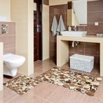 Casa si Gradina - Textile si covoare - Covoare - Covorase baie - Set covorase de baie, L'essentiel Maison, maro, 50x60 cm + 60x100 cm, 100% poliester, antiderapant, 394ANR1490 - Infinity.ro