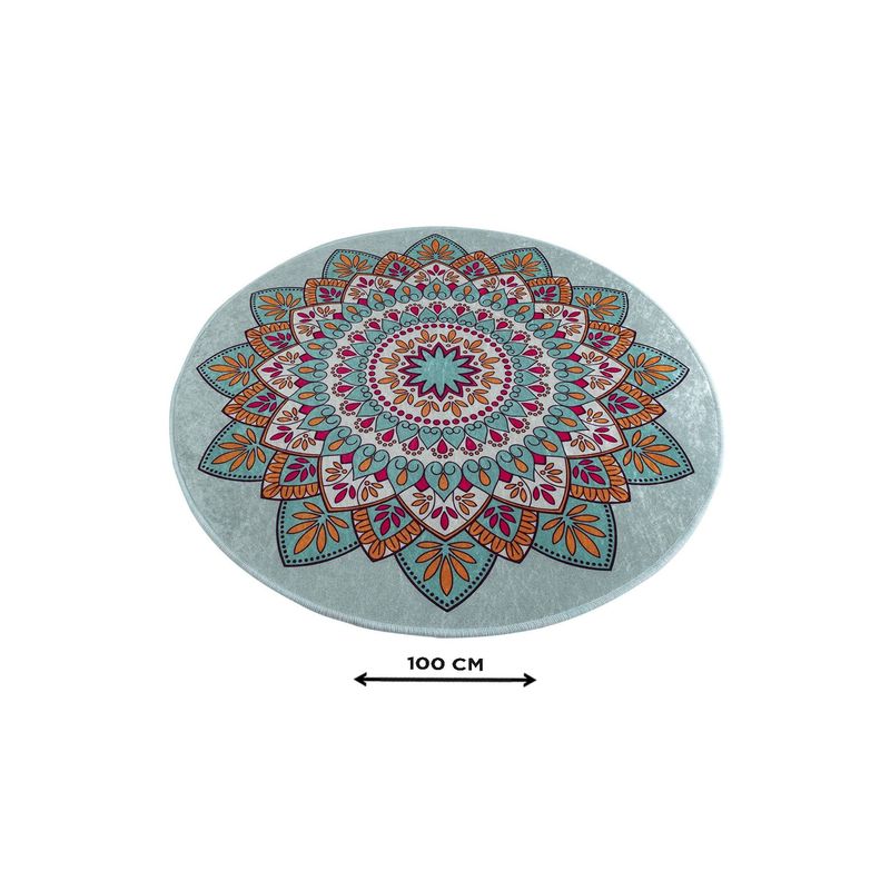 Casa si Gradina - Textile si covoare - Covoare - Covorase baie - Covoras de baie, L'essentiel Maison, multicolor, diametru 100 cm, 100% poliester, antiderapant, 359CHL1447 - Infinity.ro