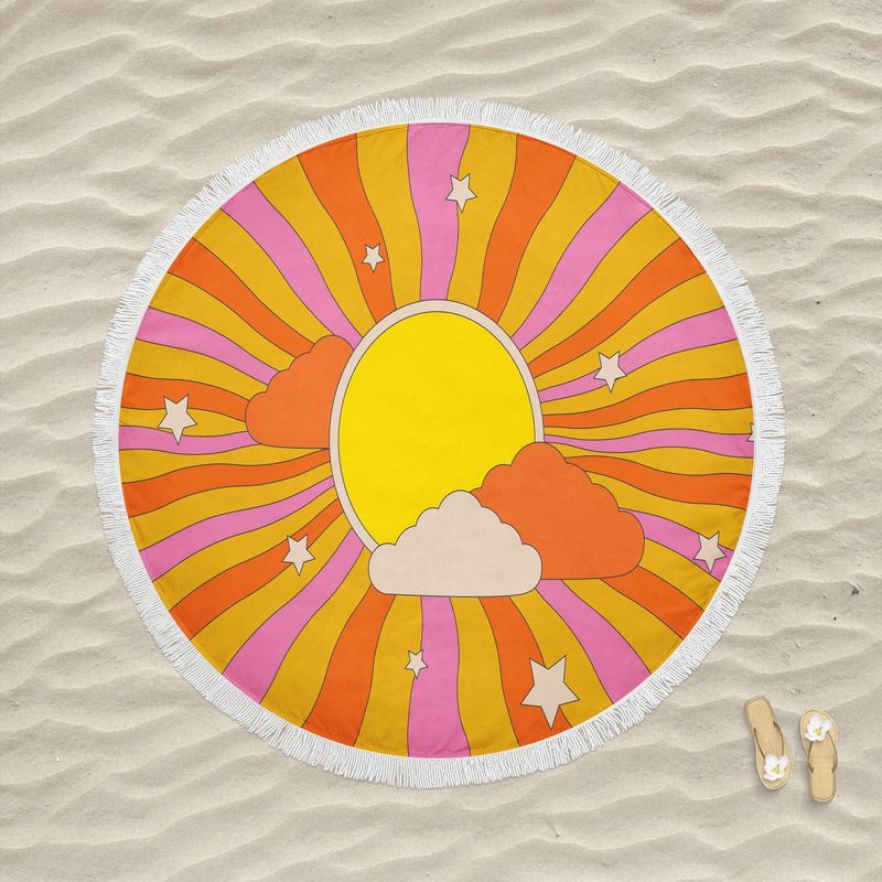 Casa si Gradina - Textile si covoare - Textile baie - Prosoape - Prosop de plaja, L'essentiel Maison, multicolor, 150x150 cm, 60% bumbac, 40% poliester, 349MNT1139 - Infinity.ro