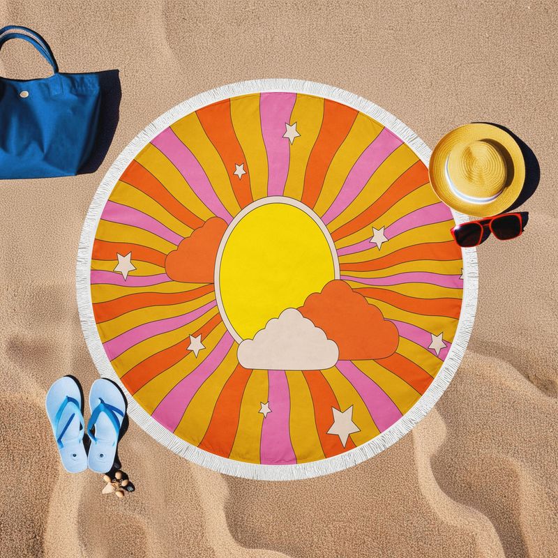 Casa si Gradina - Textile si covoare - Textile baie - Prosoape - Prosop de plaja, L'essentiel Maison, multicolor, 150x150 cm, 60% bumbac, 40% poliester, 349MNT1139 - Infinity.ro