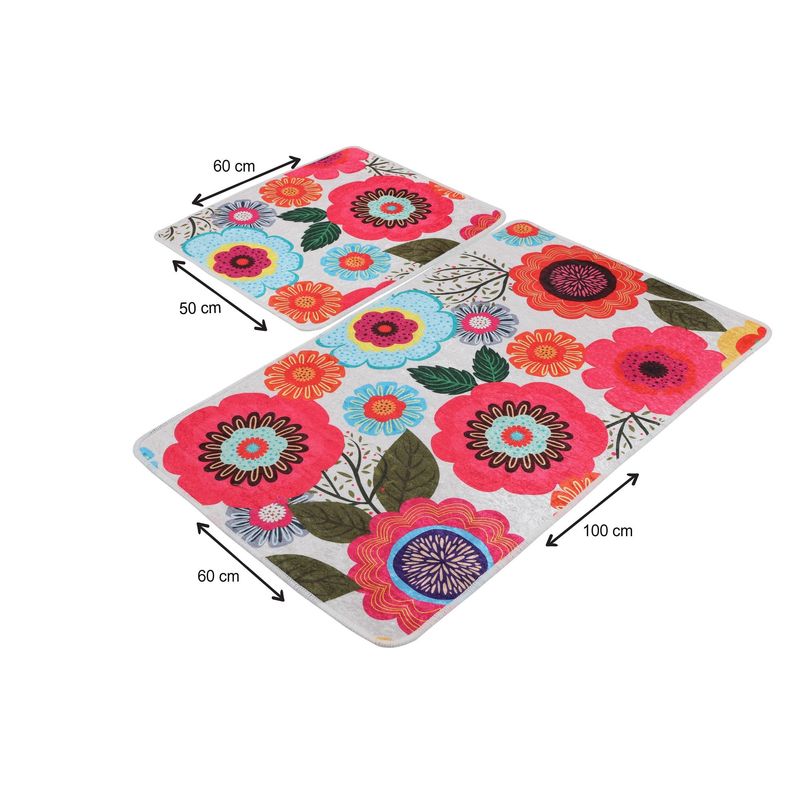 Casa si Gradina - Textile si covoare - Covoare - Covorase baie - Set covorase de baie, L'essentiel Maison, multicolor, 50x60 cm si 60x100 cm, 100% poliester, antiderapant, 359CHL2375 - Infinity.ro