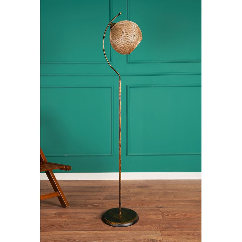 Casa si Gradina - Corpuri si surse de iluminat - Veioze si lampi - Lampadare - Lampadar, Opviq, metal, auriu negru, 165 cm - Infinity.ro