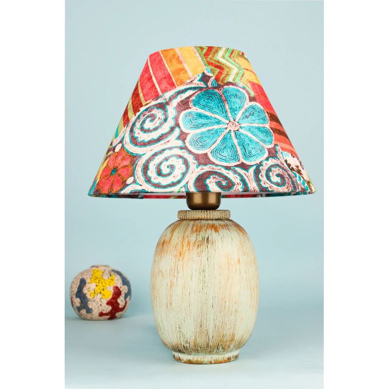 Casa si Gradina - Corpuri si surse de iluminat - Veioze si lampi - Veioze - Veioza, Opviq, ceramica, multicolor, inaltime 40 cm, 687HMY2438 - Infinity.ro