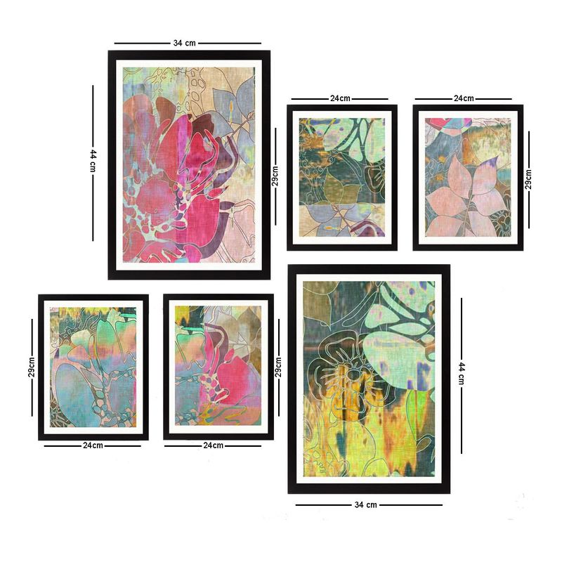 Casa si Gradina - Decoratiuni - Tablouri - Set tablouri decorative, Wallxpert, mdf, multicolor, 4x 24x29 cm, 2x 24x44 cm - Infinity.ro