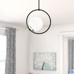 Casa si Gradina - Corpuri si surse de iluminat - Lustre si pendule - Lustra, Opviq, metal, negru alb, 26x15x39 cm - Infinity.ro