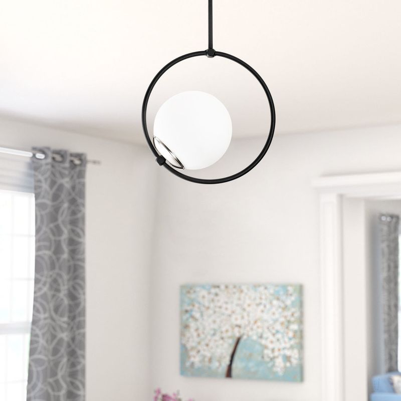 Casa si Gradina - Corpuri si surse de iluminat - Lustre si pendule - Lustra, Opviq, metal, negru alb, 26x15x39 cm - Infinity.ro