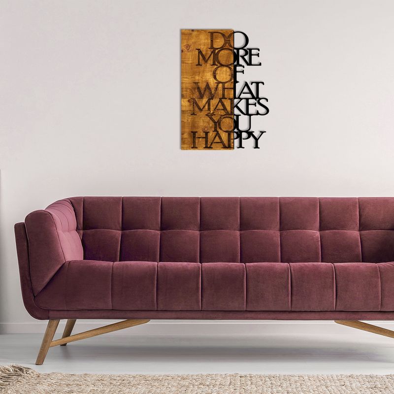 Casa si Gradina - Decoratiuni - Decoratiuni perete - Accesoriu decorativ de perete, Wallxpert, lemn si metal, nuc si negru, 42x58 cm, 899SKL1334 - Infinity.ro