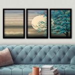 Casa si Gradina - Decoratiuni - Tablouri - Tablou decorativ cu rama, Wallxpert, mdf, multicolor, 35x45 cm, set 3 bucati, 364LUL1351 - Infinity.ro