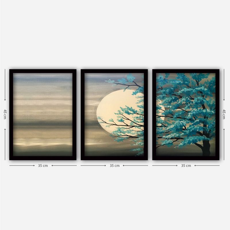 Casa si Gradina - Decoratiuni - Tablouri - Tablou decorativ cu rama, Wallxpert, mdf, multicolor, 35x45 cm, set 3 bucati, 364LUL1351 - Infinity.ro
