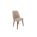Casa si Gradina - Mobilier - Scaune si fotolii - Scaune - Set scaune, Hanah Home, catifea, crem si nuc, 50x49x90 cm, 974NMB1693 - Infinity.ro