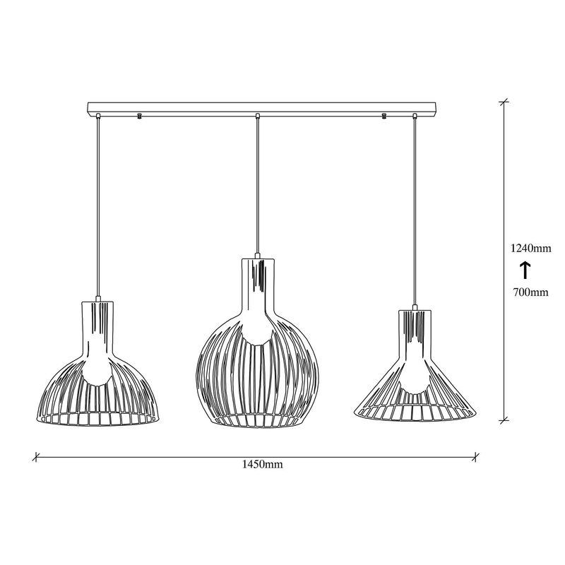 Casa si Gradina - Corpuri si surse de iluminat - Lustre si pendule - Candelabru, Opviq, fier, negru, 145x38 cm, inaltime reglabila - Infinity.ro