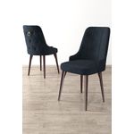 Casa si Gradina - Mobilier - Scaune si fotolii - Scaune - Set scaune, Hanah Home, metal, antracit si maro, 46x46x94 cm - Infinity.ro