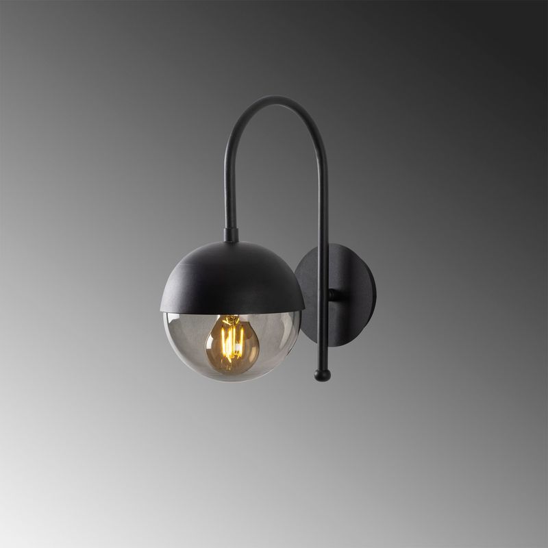 Casa si Gradina - Corpuri si surse de iluminat - Plafoniere, aplice si spoturi - Aplica, Opviq, metal, negru fumuriu, 15x25x30 cm - Infinity.ro