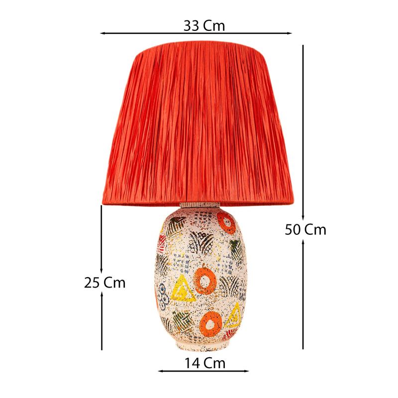 Casa si Gradina - Corpuri si surse de iluminat - Veioze si lampi - Veioze - Veioza, Opviq, ceramica, portocaliu, inaltime 50 cm - Infinity.ro