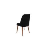 Casa si Gradina - Mobilier - Scaune si fotolii - Scaune - Set scaune, Hanah Home, catifea, negru si nuc, 50x49x90 cm, 2 bucati - Infinity.ro