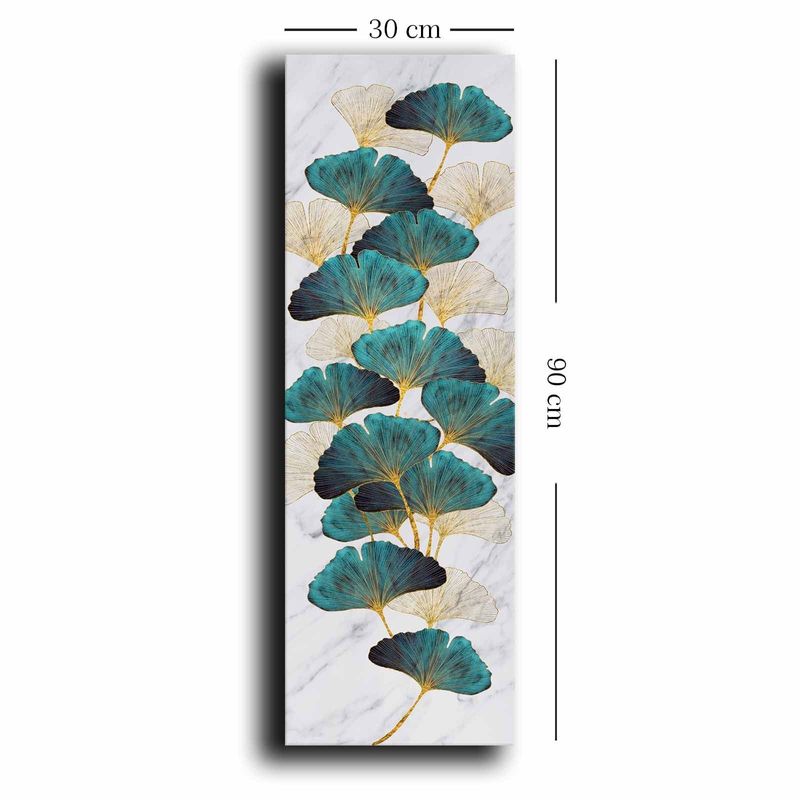 Casa si Gradina - Decoratiuni - Tablouri - Tablou decorativ, Wallxpert, panza, auriu verde alb bej, 30x90 cm - Infinity.ro