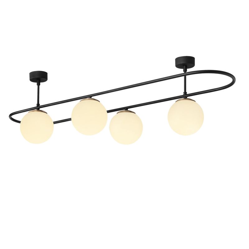 Casa si Gradina - Corpuri si surse de iluminat - Lustre si pendule - Lustra, Opviq, fier, negru alb, 124x40x33 cm - Infinity.ro