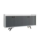 Casa si Gradina - Mobilier - Comode si corpuri - Console - Consola, Hanah Home, pal melaminat, antracit si alb, 150x40x75 cm - Infinity.ro
