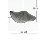 Casa si Gradina - Corpuri si surse de iluminat - Lustre si pendule - Candelabru, Opviq, plastic cu capac din rafie, gri, inaltime reglabila 18-53 cm - Infinity.ro