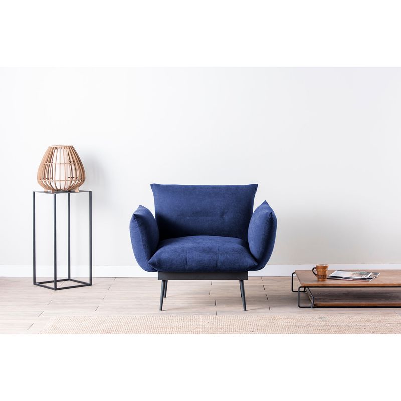 Casa si Gradina - Mobilier - Scaune si fotolii - Fotolii - Fotoliu, Hanah Home, in, albastru marin, 90x95x80 cm - Infinity.ro