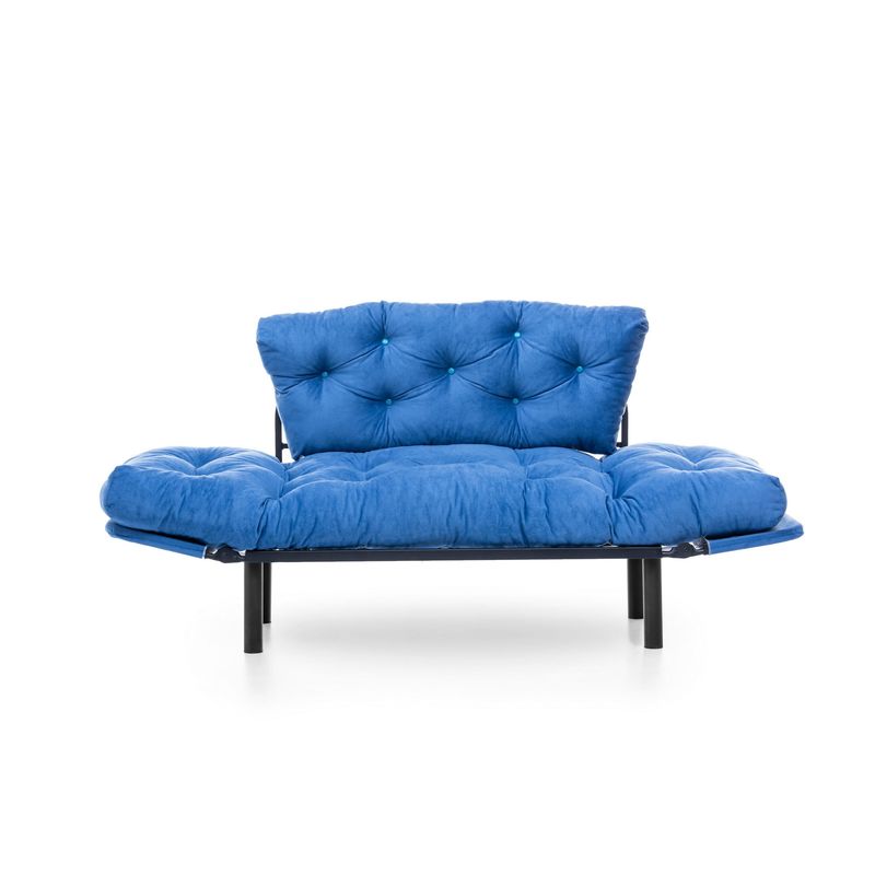 Casa si Gradina - Mobilier - Canapele si coltare - Canapele - Canapea extensibila, Hanah Home, metal, albastru, 155x85x70 cm - Infinity.ro