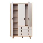 Casa si Gradina - Mobilier - Dulapuri si sifoniere - Sifoniere - Sifonier, Hanah Home, pal melaminat, stejar si alb, 120x52x187 cm - Infinity.ro