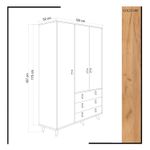 Casa si Gradina - Mobilier - Dulapuri si sifoniere - Sifoniere - Sifonier, Hanah Home, pal melaminat, stejar si alb, 120x52x187 cm - Infinity.ro