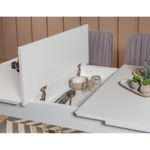 Casa si Gradina - Mobilier - Seturi de mobilier - Seturi mese si scaune - Set masa si scaune extensibile, Hanah Home, pal melaminat, alb soho, masa 130x80x77 cm - Infinity.ro