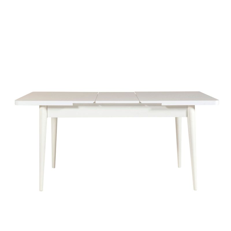 Casa si Gradina - Mobilier - Seturi de mobilier - Seturi mese si scaune - Set masa si scaune extensibile, Hanah Home, pal melaminat, alb soho, masa 130x80x77 cm - Infinity.ro