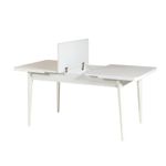 Casa si Gradina - Mobilier - Seturi de mobilier - Seturi mese si scaune - Set masa si scaune extensibile, Hanah Home, pal melaminat, alb soho, masa 130x80x77 cm - Infinity.ro