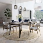 Casa si Gradina - Mobilier - Mese si birouri - Mese bucatarie si dining - Masa extensibila, Hanah Home, pal melaminat, mocha deschis, 132x80x76 cm - Infinity.ro