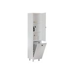 Casa si Gradina - Mobilier - Mobilier baie - Corpuri baie - Dulap baie, Hanah Home, pal melaminat, alb, 35x31.9x154.8 cm - Infinity.ro