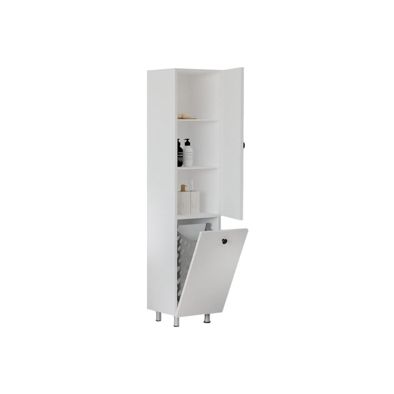 Casa si Gradina - Mobilier - Mobilier baie - Corpuri baie - Dulap baie, Hanah Home, pal melaminat, alb, 35x31.9x154.8 cm - Infinity.ro