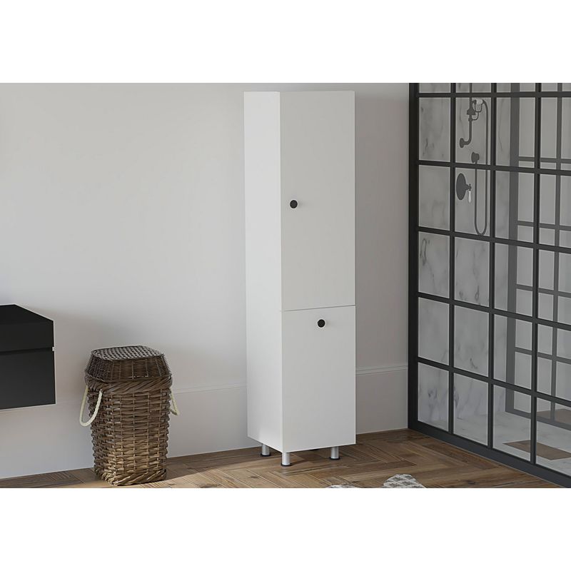 Casa si Gradina - Mobilier - Mobilier baie - Corpuri baie - Dulap baie, Hanah Home, pal melaminat, alb, 35x31.9x154.8 cm - Infinity.ro