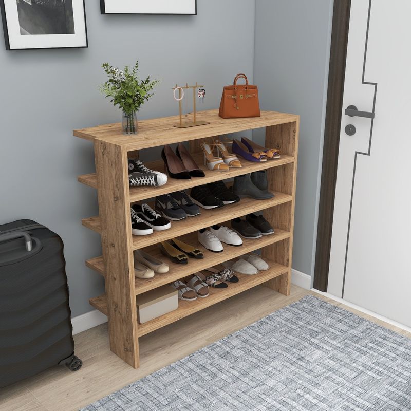 Casa si Gradina - Mobilier - Organizare si depozitare - Organizator incaltaminte - Dulap pentru pantofi, Hanah Home, pal melaminat, pin atlantic, 75.6x31.4x72 cm - Infinity.ro