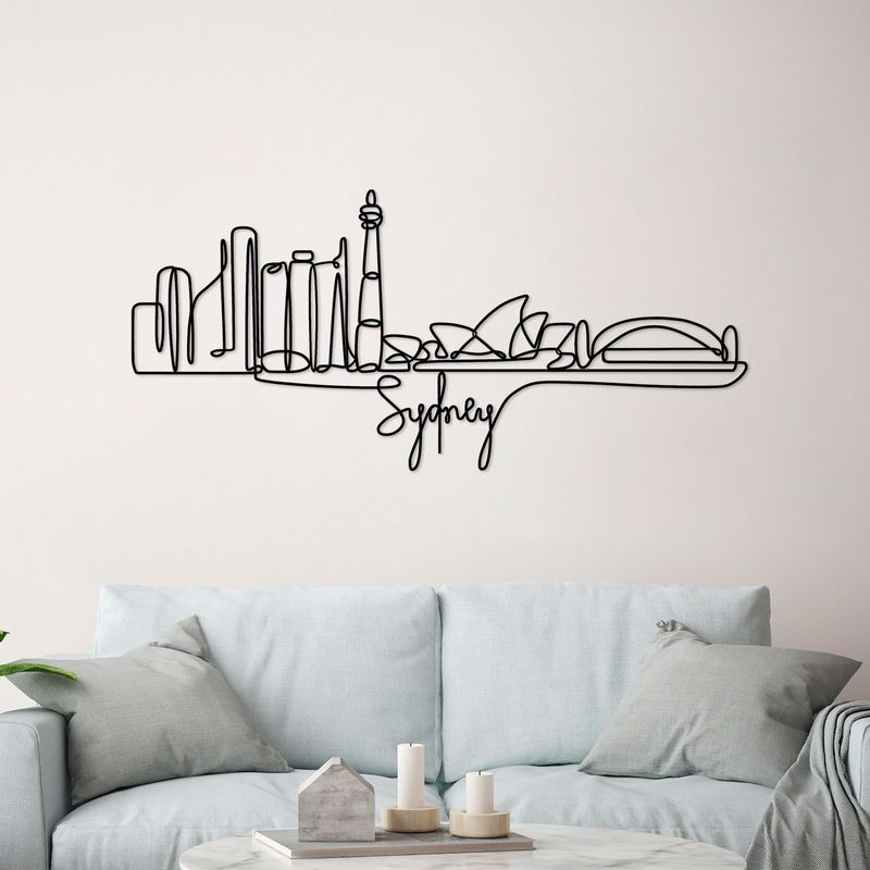 Casa si Gradina - Decoratiuni - Decoratiuni perete - Accesoriu decorativ de perete, Wallxpert, metal, negru, 120x52x1.5 cm - Infinity.ro