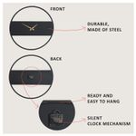 Casa si Gradina - Decoratiuni - Ceasuri - Ceas de perete decorativ, Wallxpert, otel, negru, 49x49 cm, 507ATP1530 - Infinity.ro